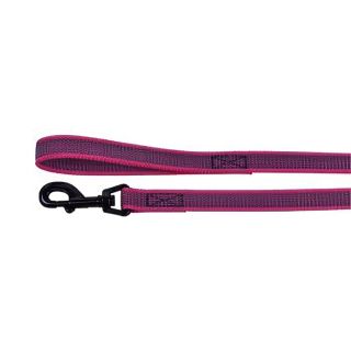 Anti-slip Lila syntetkoppel med svart friktionsgummi, 2m X 20mm, 2,6mm tjockt. Svartlackerad karbinhake.