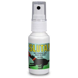 Sluta! Fyspray för hundar som biter i kläder och nafsar